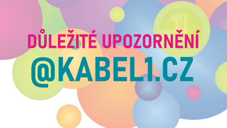 Používáte email @kabel1.cz? Zbystřete prosím!